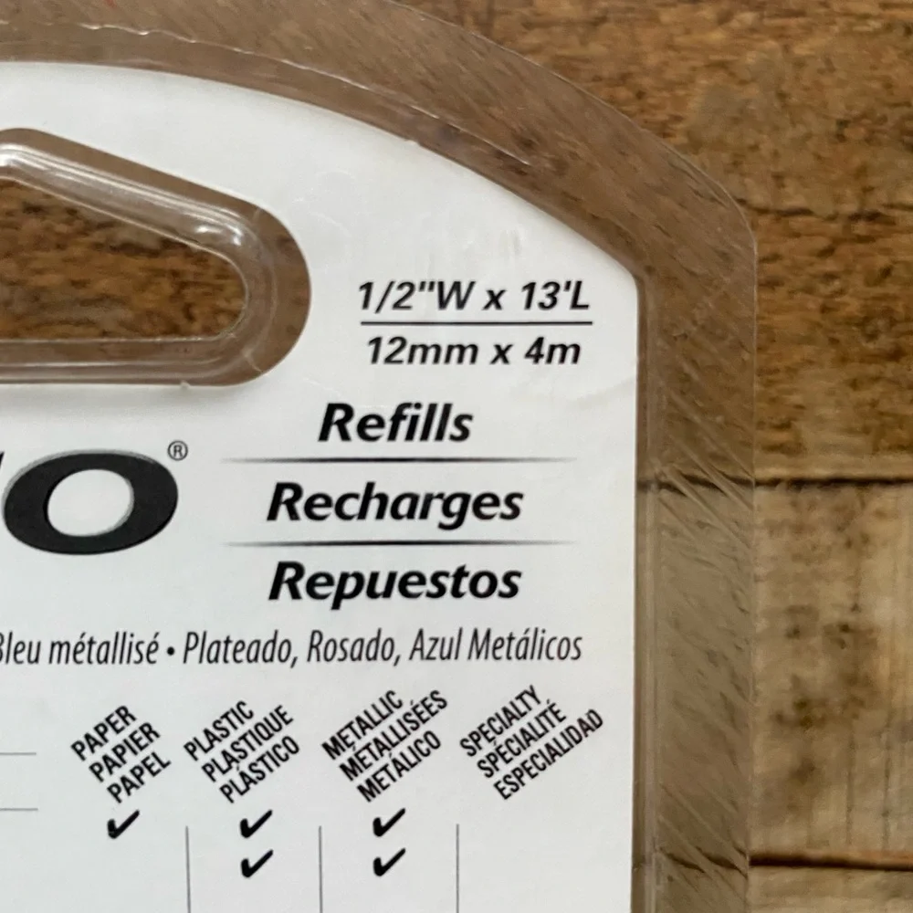 Dymo Metallic Colored Label Refils 3 ct